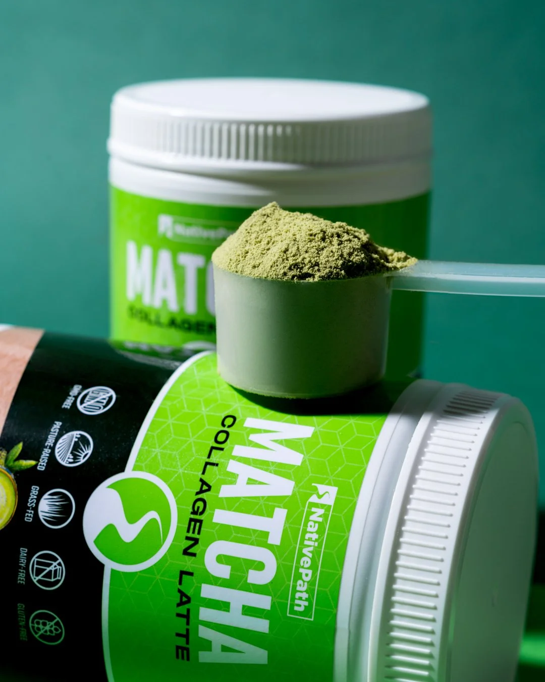 NativePath Matcha + Collagen PM product photography